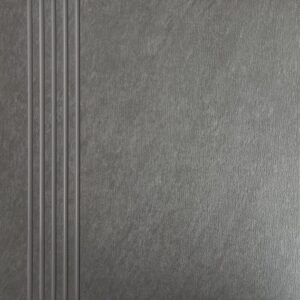 Grès Cérame Gris effet Pierre 
Nez de Marche 30x30 cm - ép. 7,6 mm