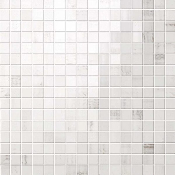 Mosaïque Grès cérame émaillé effet marbre 1,7x1,7
Trame sur filet 30x30 cm - ép. 9,5 mm