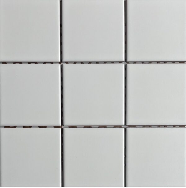 Grès Émaillé 10x10 Blanc Uni
Trame sur filet 30x30 cm - ép. 6 mm