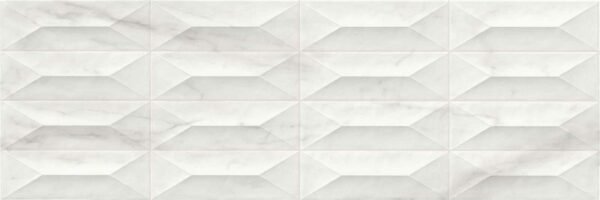 Faïence Blanc Brillant 3D Effet marbre 
30x90 cm - ép. 10 mm