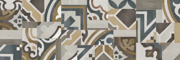 Faïence Décor mat Effet carreau ciment
30x90 cm - ép. 10 mm