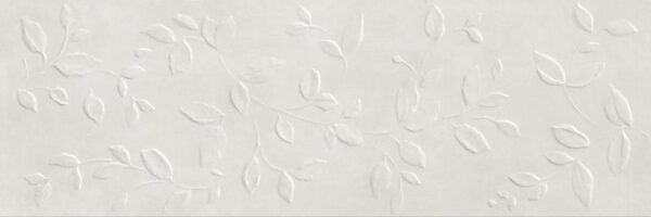 Faïence Blanc Fleurs en relief 
40x120 cm - ép. 8 mm