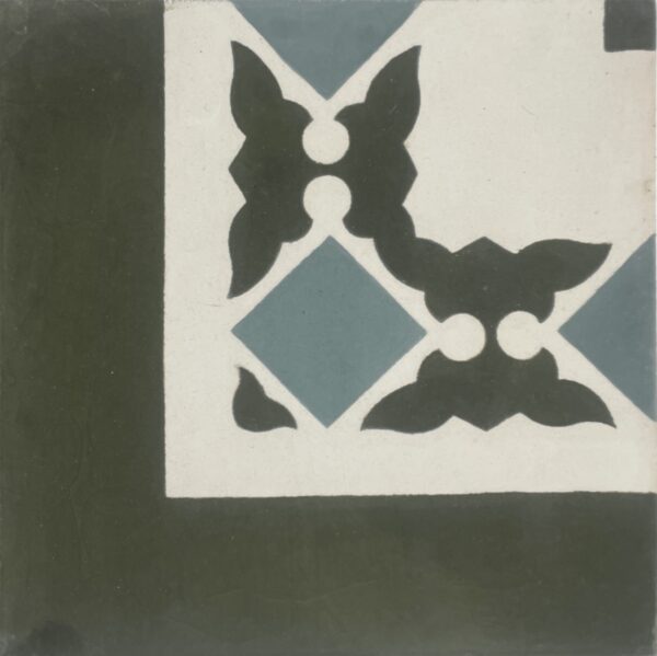 Carreau Ciment Blanc, Bleu/Gris, Vert Angle
20x20 cm - ép. 16 mm