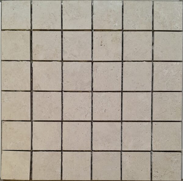 Mosaïque grès cérame émaillé effet pierre 5x5
Trame filet 30x30 cm - ép. 10 mm PHT