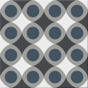 Grès cérame  Bleu + gris effet carreau ciment
20x20 cm - ép. 8,6 mm