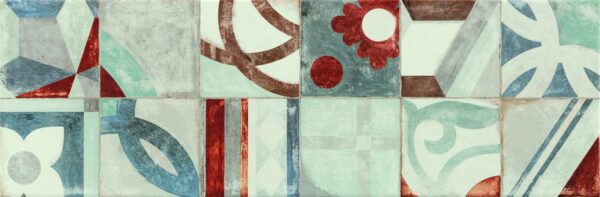 Faïence Bleu effet béton ciré Motif carreau ciment
25x76 cm - ép. 9 mm